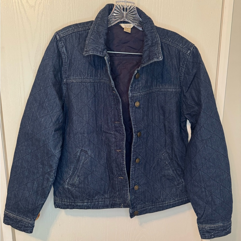 Christopher & Banks Dark Blue Quilted Jacket Size Medium